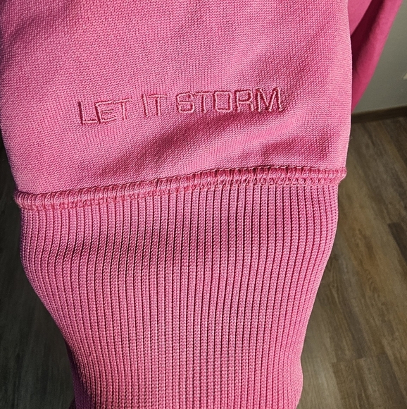 Girls Volcom Pink and Black Hooded Jacket with logos XL - Picture 4 of 11